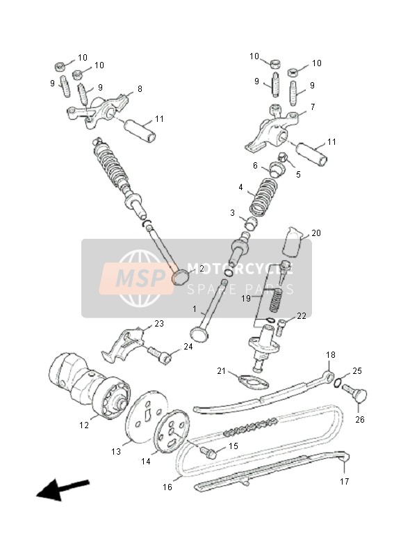 Yamaha NXC125EA CYGNUS X 2010 Valve for a 2010 Yamaha NXC125EA CYGNUS X